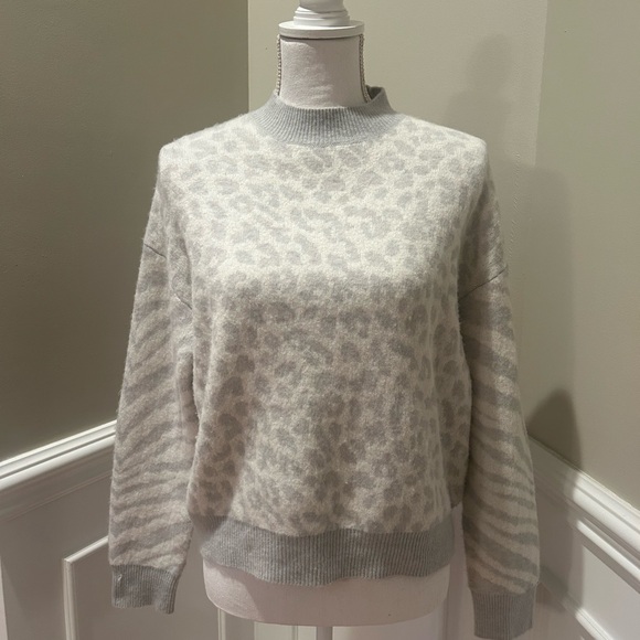 Rails Lana Sweater in Ivory Grey Mixed Animal Size XS - Picture 7 of 10